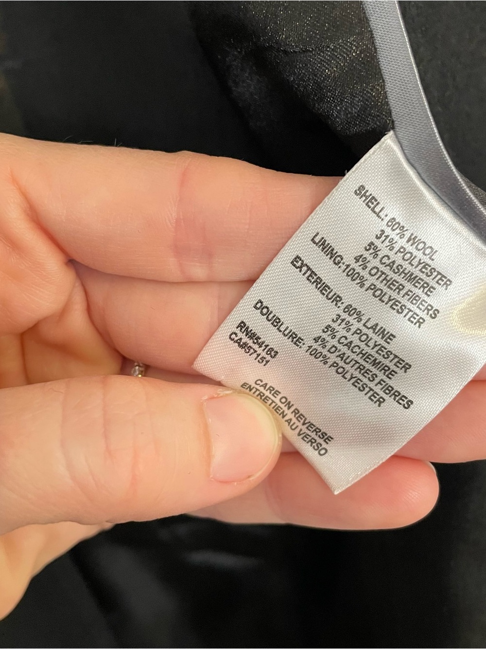 Calvin Klein Black Single-Breasted Wool Trench Coat - Picture 12 of 16